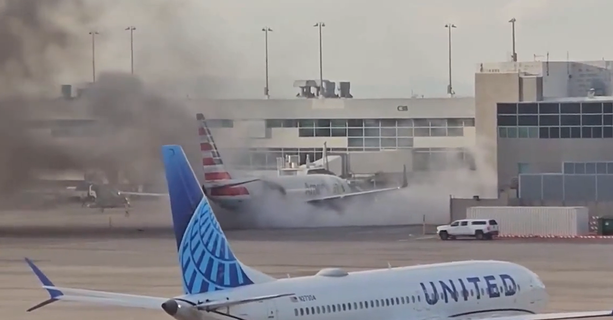 American Airlines Plane Catches Fire After Landing in Denver